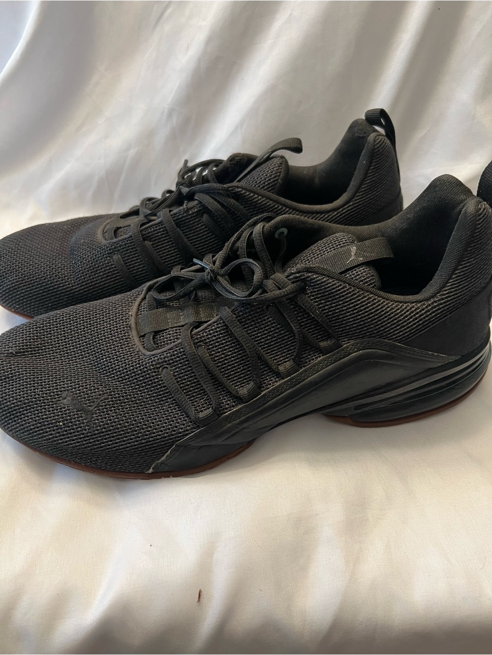 Puma Men's Black Mesh Athletic Sneakers